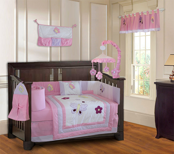 Butterfly Dreams 9pc crib bedding set-
