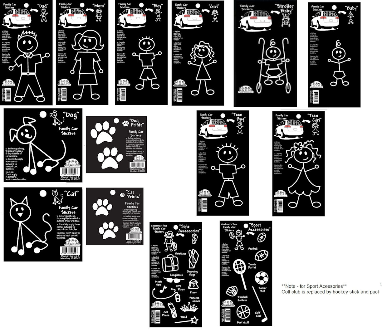 Family Vehicle Stickers-