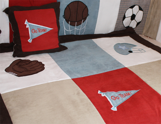 Go Team 9pc crib bedding set-