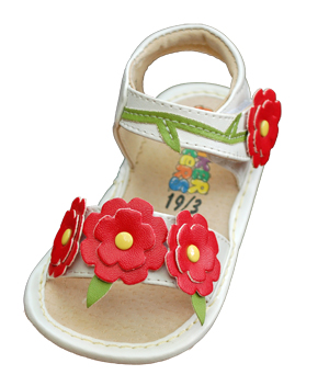 3 Red Flower Sandal-
